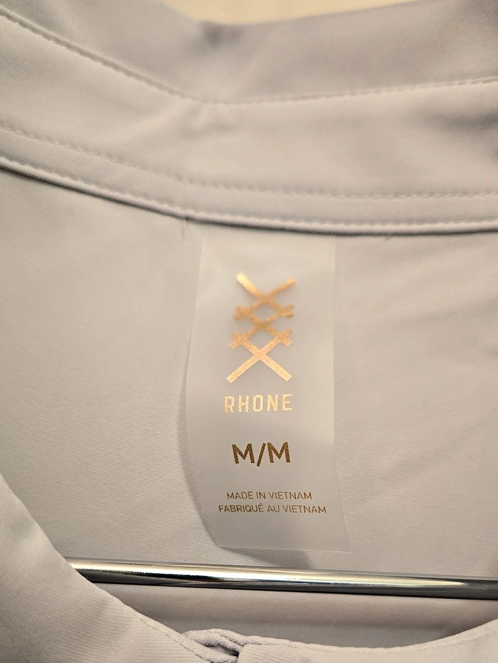 RHONE Mirage Button Up Button-Up Gray Size Medium NWT - Picture 5 of 8